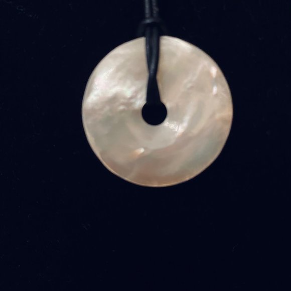 Mother of Pearl Circle Pendant, World Wide Imports - Picture 3 of 6